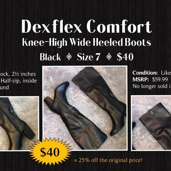 Dexflex Comfort Knee-High Boots (size 7) - Picture 1 of 5